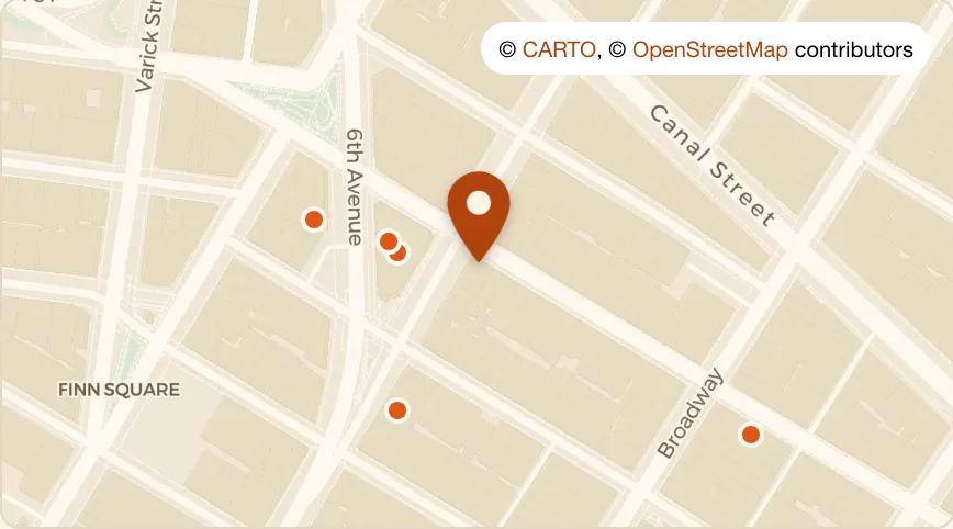 Map: Añejo Tribeca at 31 Walker Street, Tribeca