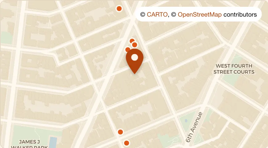 Map: Bar V at 10 Morton St, West Village