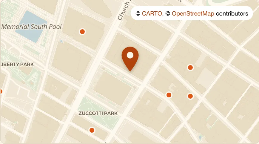 Map: Barcade FiDi at 10 Cortlandt St, Financial District