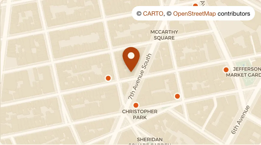 Map: Bobo at 181 W 10th St, West Village