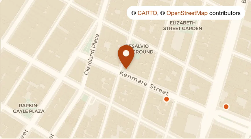 Map: Bondi Sushi at 75 Kenmare Street, Nolita