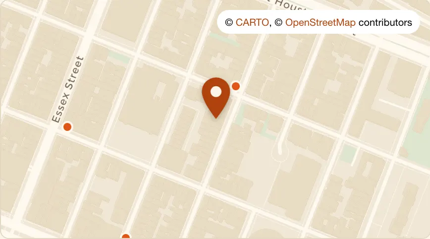 Map: Cafe Skye LES at 43 Clinton St, Lower East Side