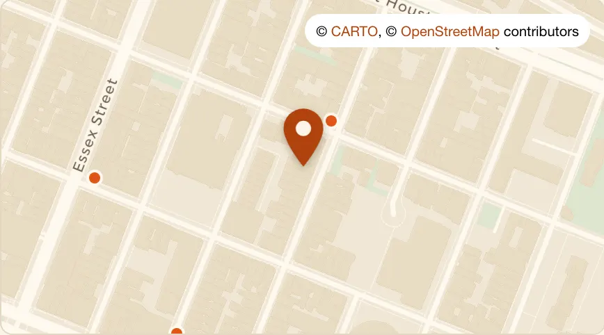 Map: Cafe Skye LES at 43 Clinton St, Lower East Side