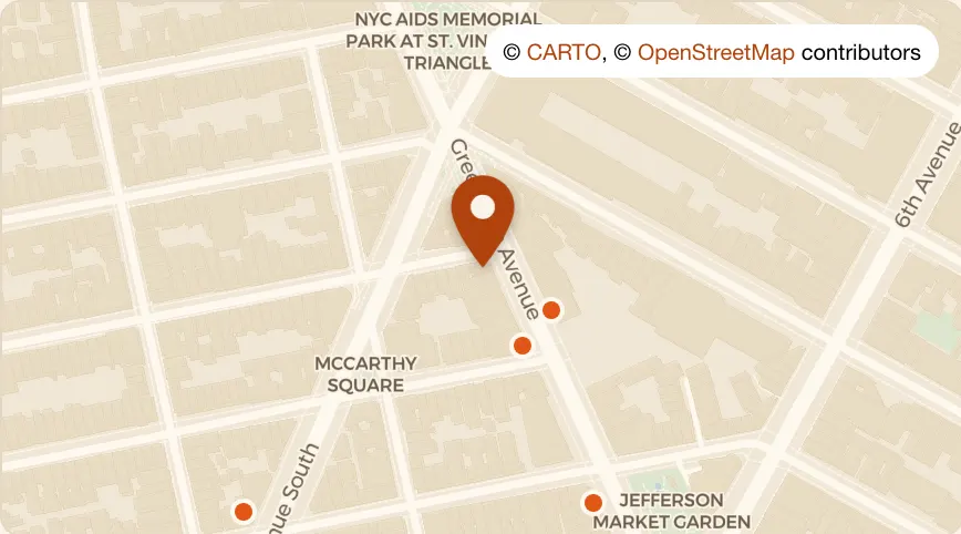 Map: Casa Piada at 55 Greenwich Ave, West Village
