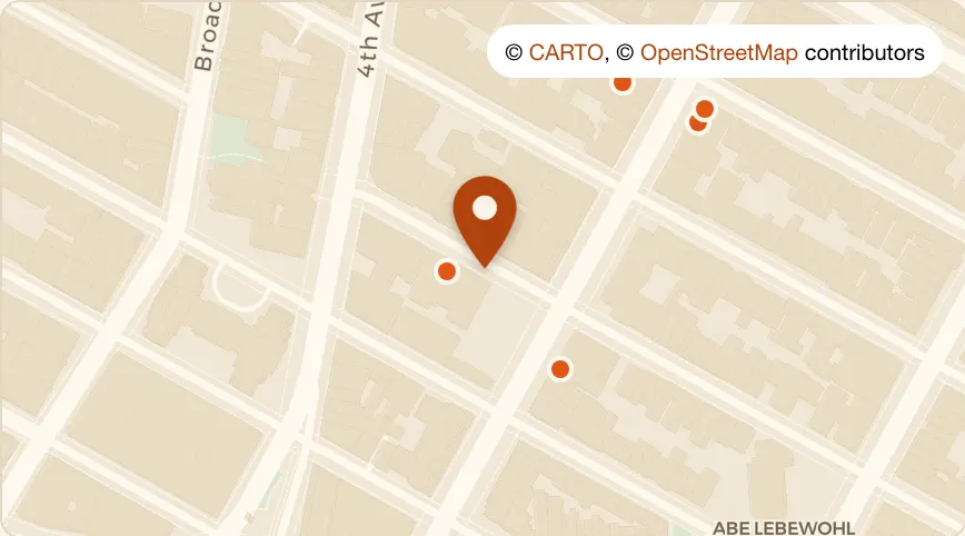 Map: Cathédrale at 112 E 11th St, East Village
