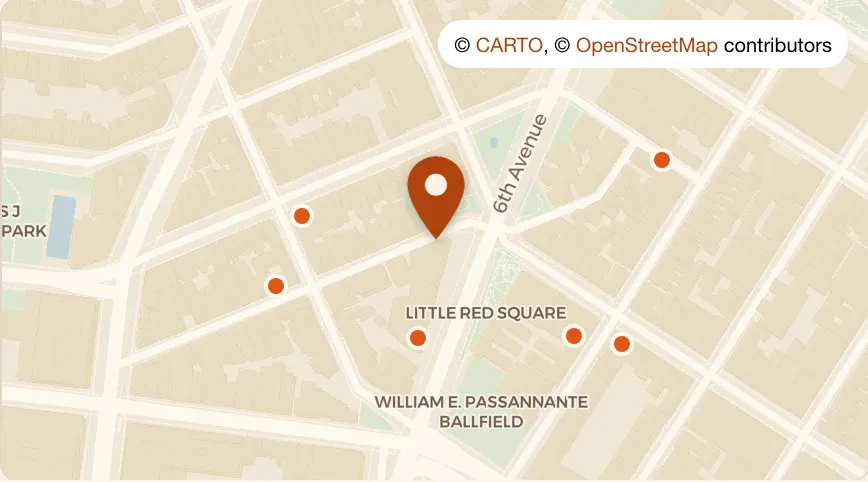 Map: Crevette at 10 Downing St, West Village