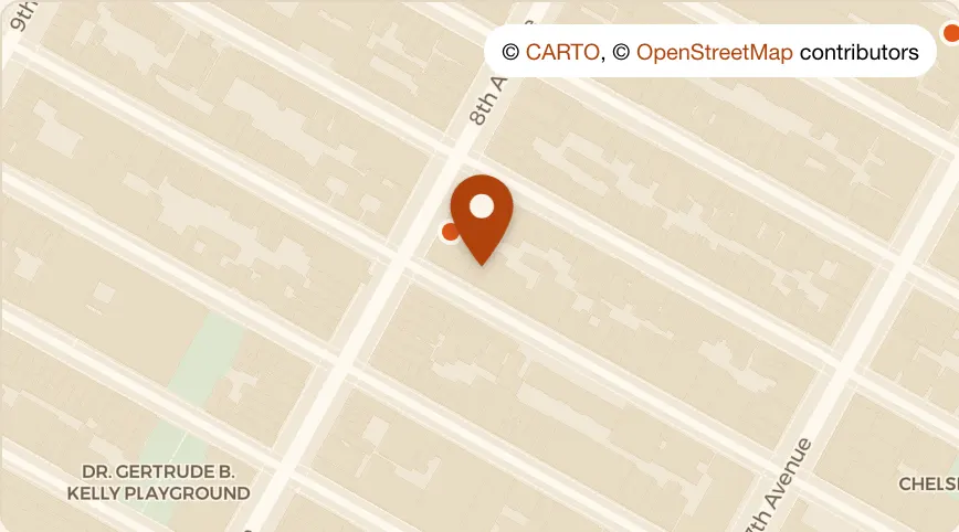 Map: Crown Alley at 263 W 19th St, Chelsea