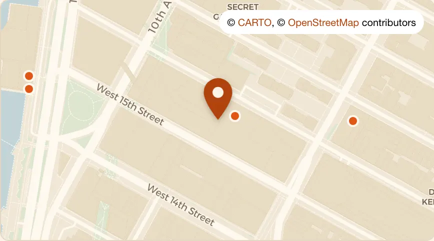 Map: Cull & Pistol at 75 9th Ave, Chelsea