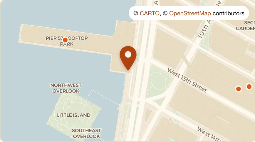 Map: CW Bistro at City Winery at 25 11th Ave, Chelsea