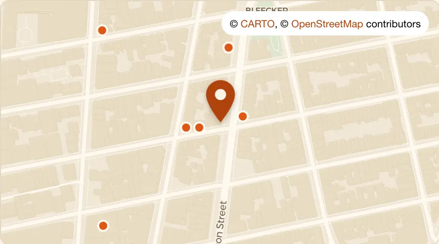 Map: Dante West Village at 551 Hudson St, West Village