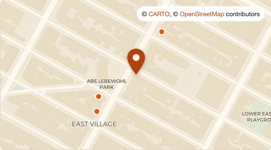 Map: DiVin Wine Bar at 170 2nd Ave, East Village