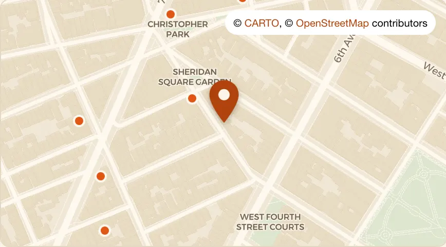 Map: Down the Hatch at 179 West 4th Street, West Village