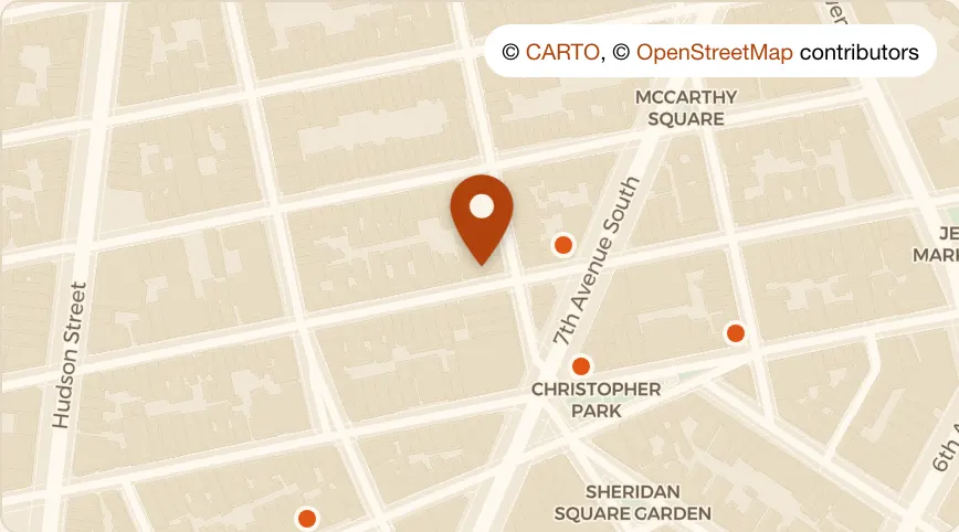 Map: Due West at 189 W 10th St, West Village