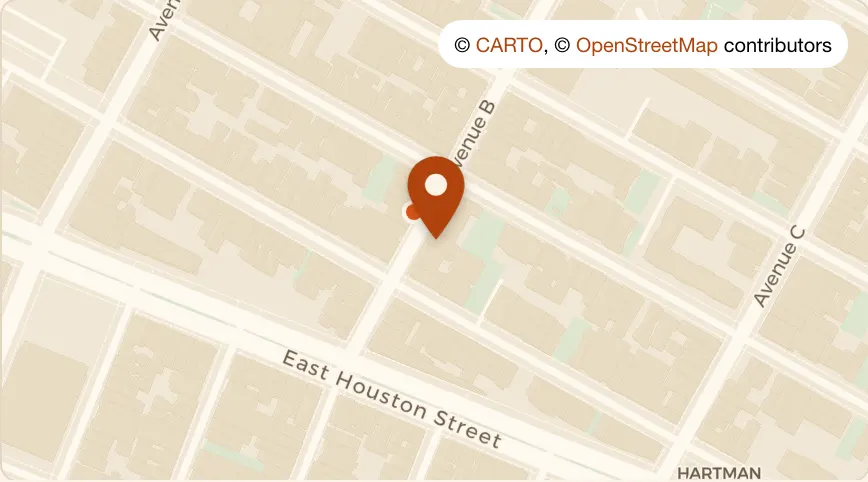 Map: Eastpoint at 25 Avenue B, East Village