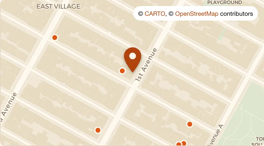 Map: El Camino at 135 1st Ave, East Village