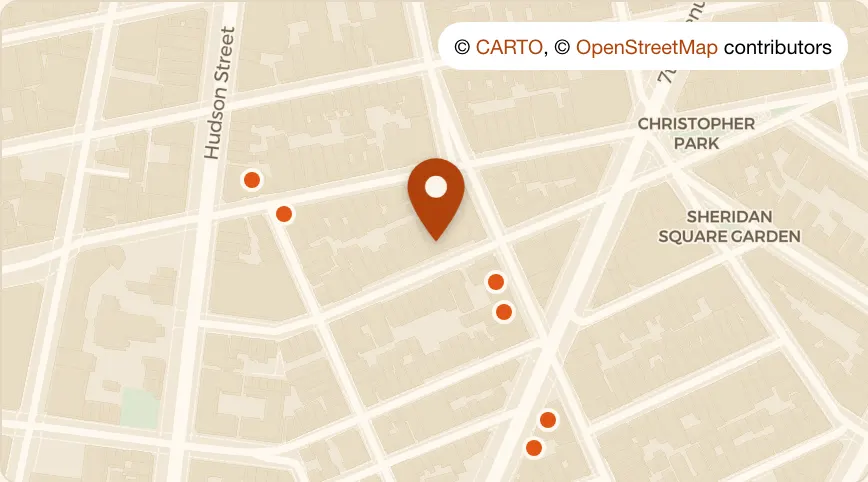 Map: Emmett's on Grove at 39 Grove St, West Village