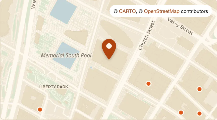 Map: Fogo de Chão Brazilian Steakhouse at 40 Cortlandt Wy Tower 3, Financial District