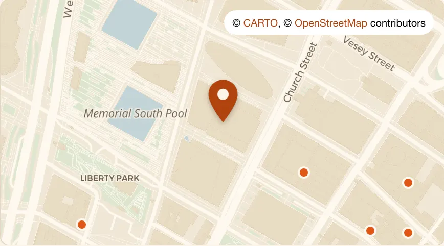 Map: Fogo de Chão Brazilian Steakhouse at 40 Cortlandt Wy Tower 3, Financial District