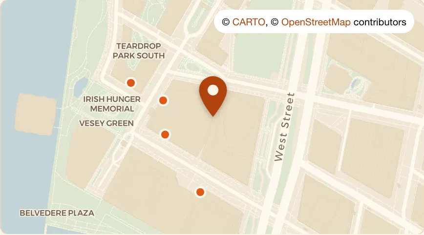 Map: Friedman's at 245 Murray Street, Battery Park City