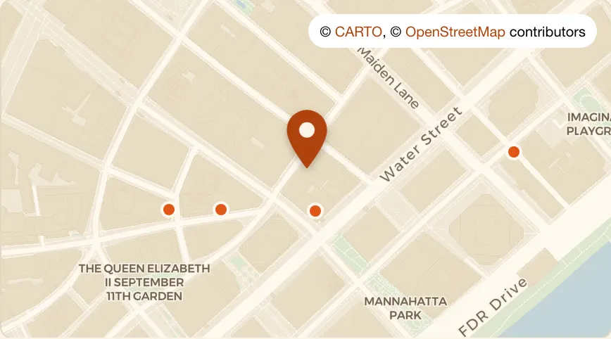 Map: Full Shilling at 160 Pearl St #1, Financial District