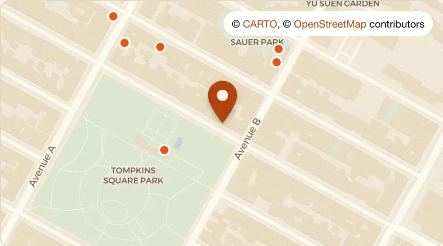 Map: Gnocco at 337 East 10th Street, East Village