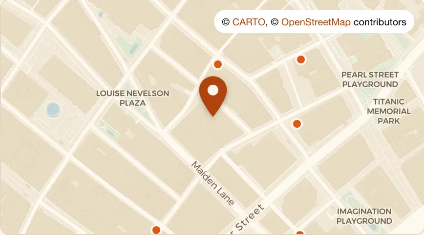 Map: Golden Wuish at 6 Platt Street, Financial District