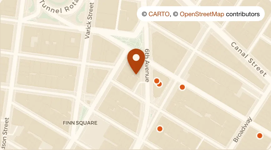 Map: Grand Eleven at 11 6th Ave, Tribeca