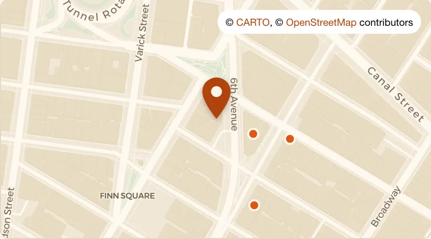 Map: Grand Eleven at 11 6th Ave, Tribeca