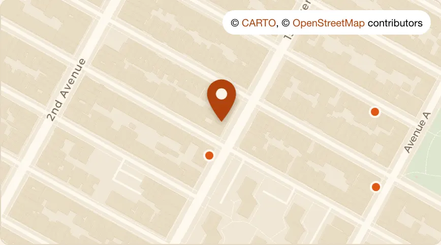 Map: H&H Cantina at 103 1st Ave, East Village