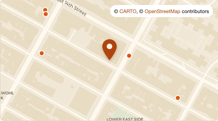 Map: Idaho at 349 East 13th Street, East Village
