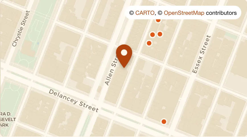 Map: Isla & Co - Lower East Side at 139 Orchard St, Lower East Side