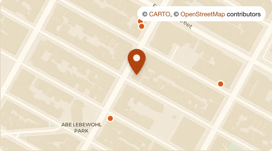 Map: Juke Bar at 196 2nd Avenue, East Village