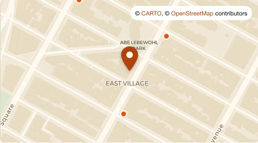 Map: Kingston Hall at 149 2nd Avenue, East Village