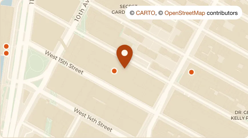 Map: La Devozione at 428 W 16th St, Chelsea