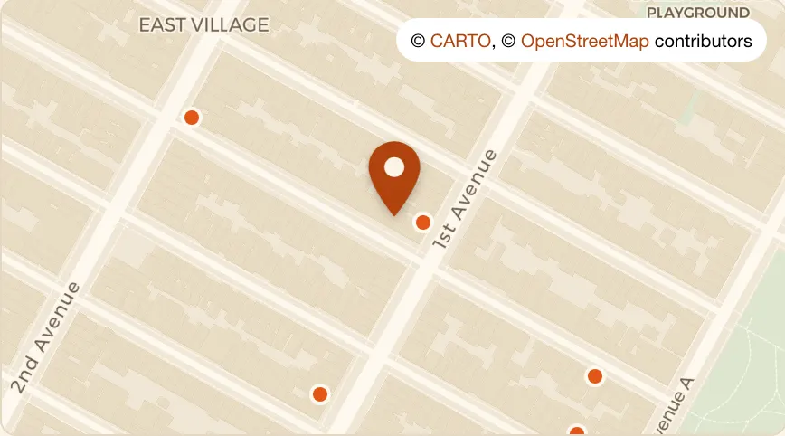 Map: La Palapa at 77 St Marks Place, East Village
