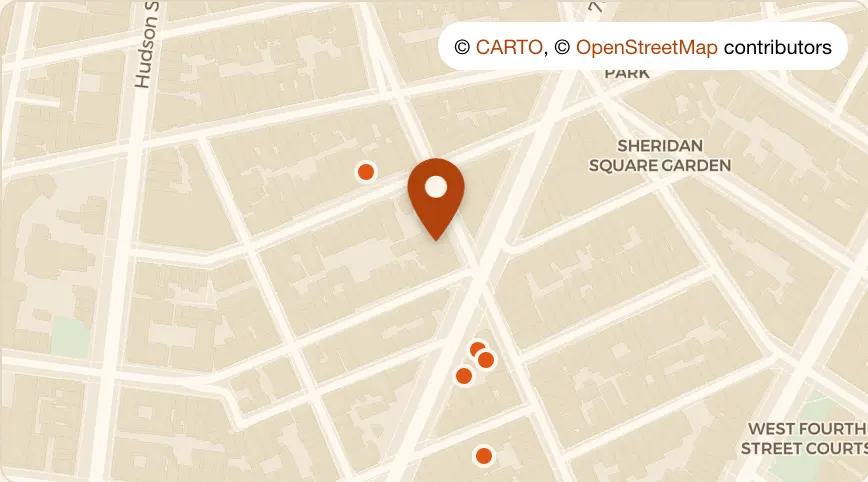 Map: L'Accolade at 302 Bleecker St, West Village