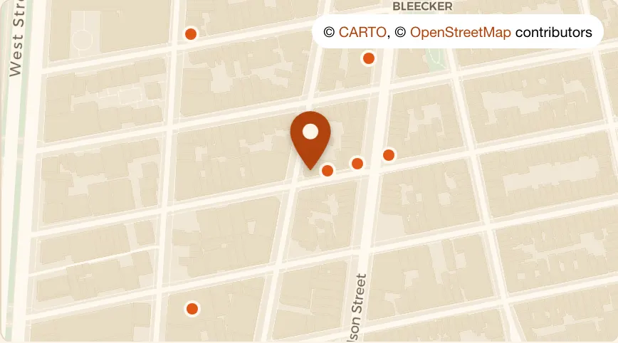 Map: Left Bank at 117 Perry Street, West Village