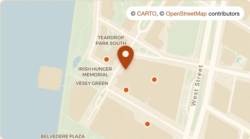 Map: Leonessa at 102 N End Ave, Battery Park City