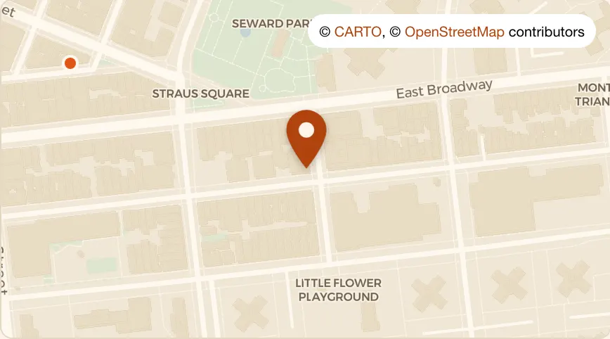 Map: Les Enfants de Bohème at 177 Henry Street, Lower East Side