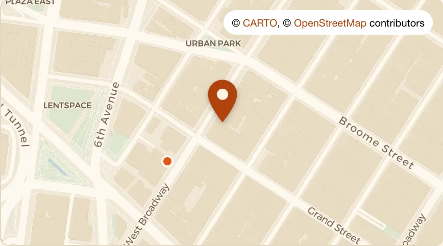 Map: Little Ways at 343 W Broadway, SoHo