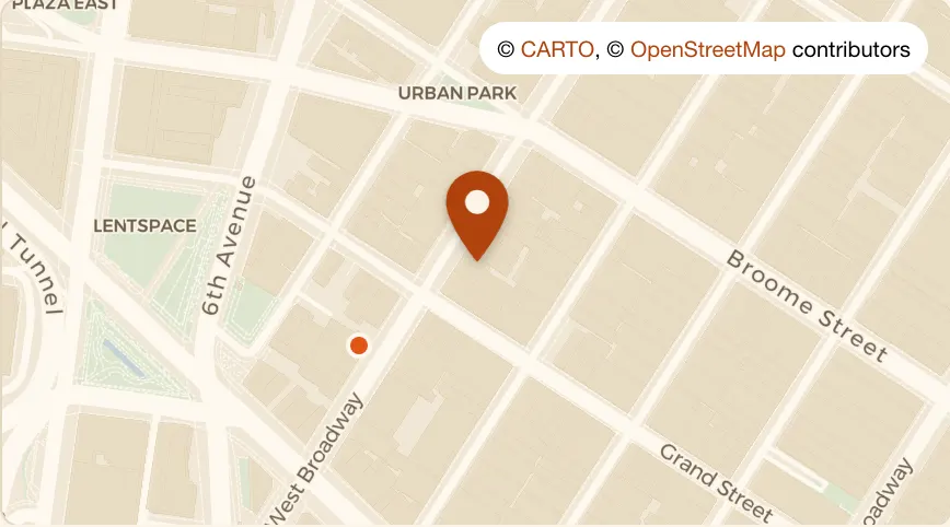 Map: Little Ways at 343 W Broadway, SoHo