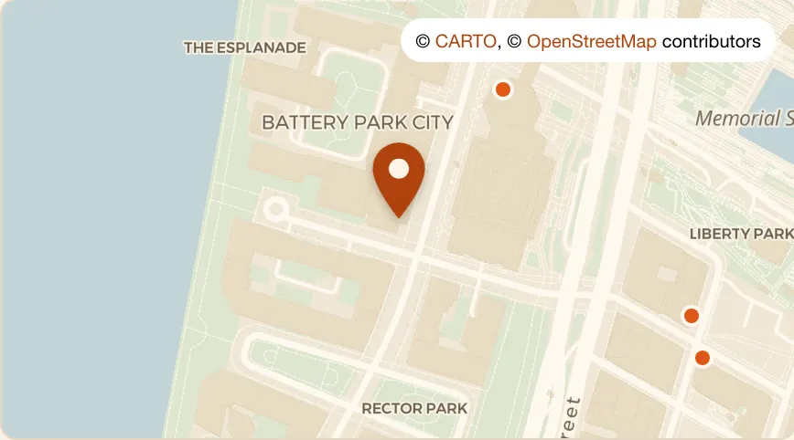 Map: Maison Madison at 301 S End Ave, Battery Park City