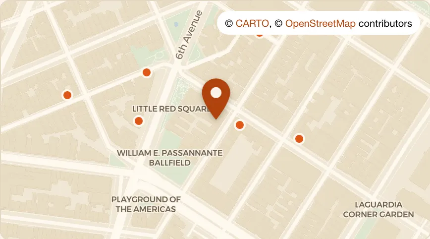 Map: Mermaid Oyster Bar at 89 MacDougal St, Greenwich Village