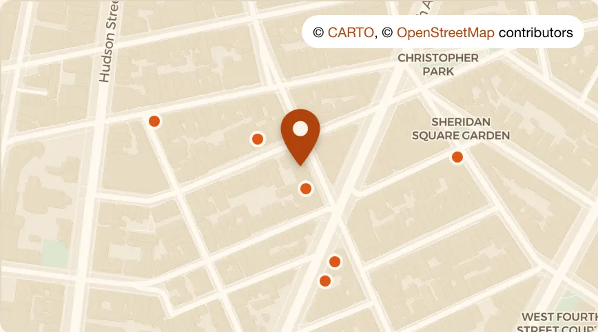 Map: MiGarba NYC at 310 Bleecker St, West Village