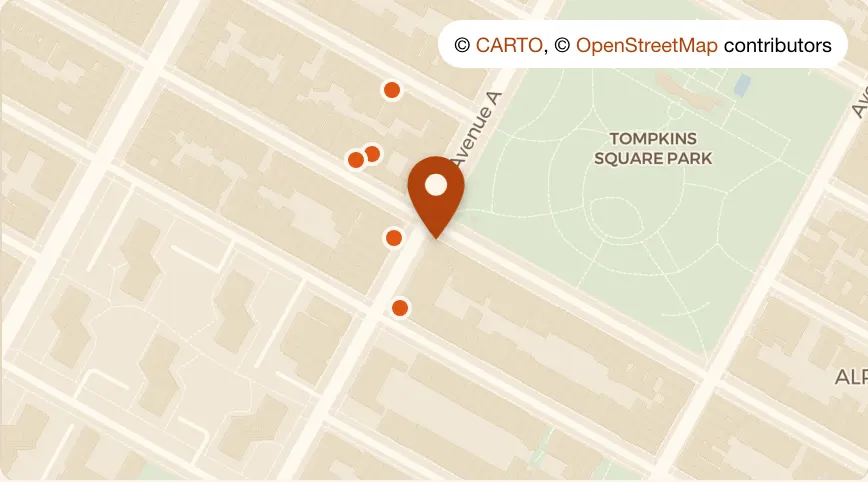 Map: Niagara at 112 Avenue A, East Village