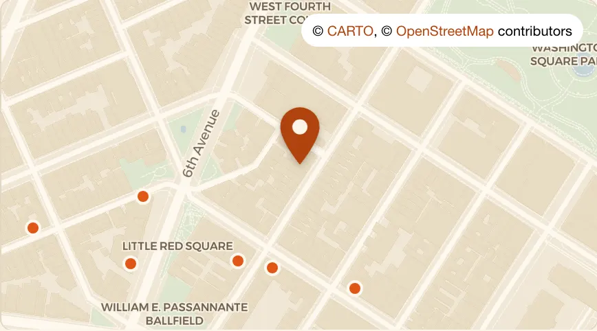 Map: Off the Wagon at 109 MacDougal St, Greenwich Village