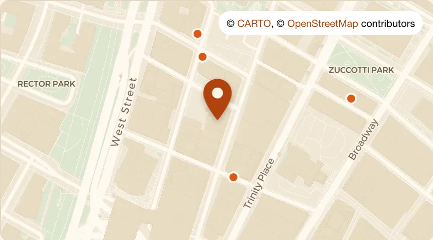 Map: One Flight Up at 108 Greenwich St, Financial District