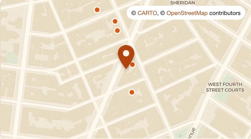 Map: Romae Cucina Italo Argentina at 57 7th Ave S, West Village