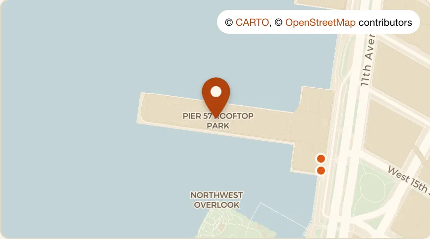 Map: Rooftop Shack by City Winery at 25 11th Ave, Chelsea