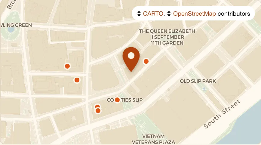 Map: Route 66 Smokehouse at 79 Pearl Street, Financial District